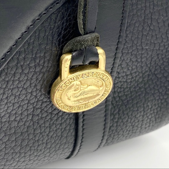 DOONEY & BOURKE Vintage All Black Leather Tote - Picture 12 of 13